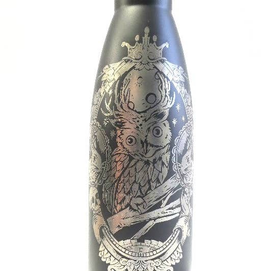 Noir Star Emporium - Wholesale Water Bottle - Ornate Owl Water Bottle0