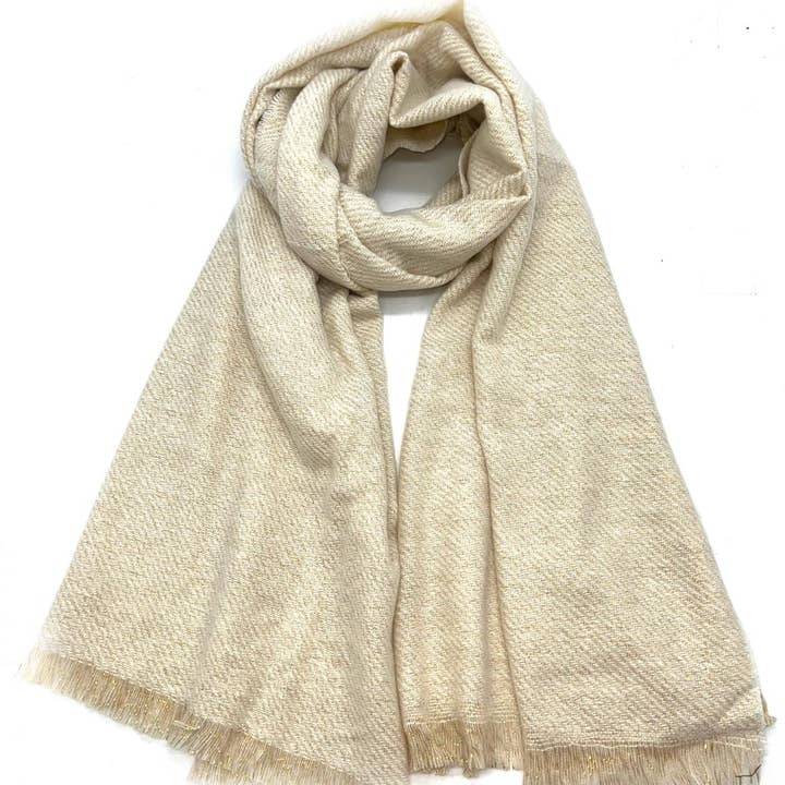 LINETA - Wholesale Scarf - Women's - HH-335 Plain scarf with lurex9