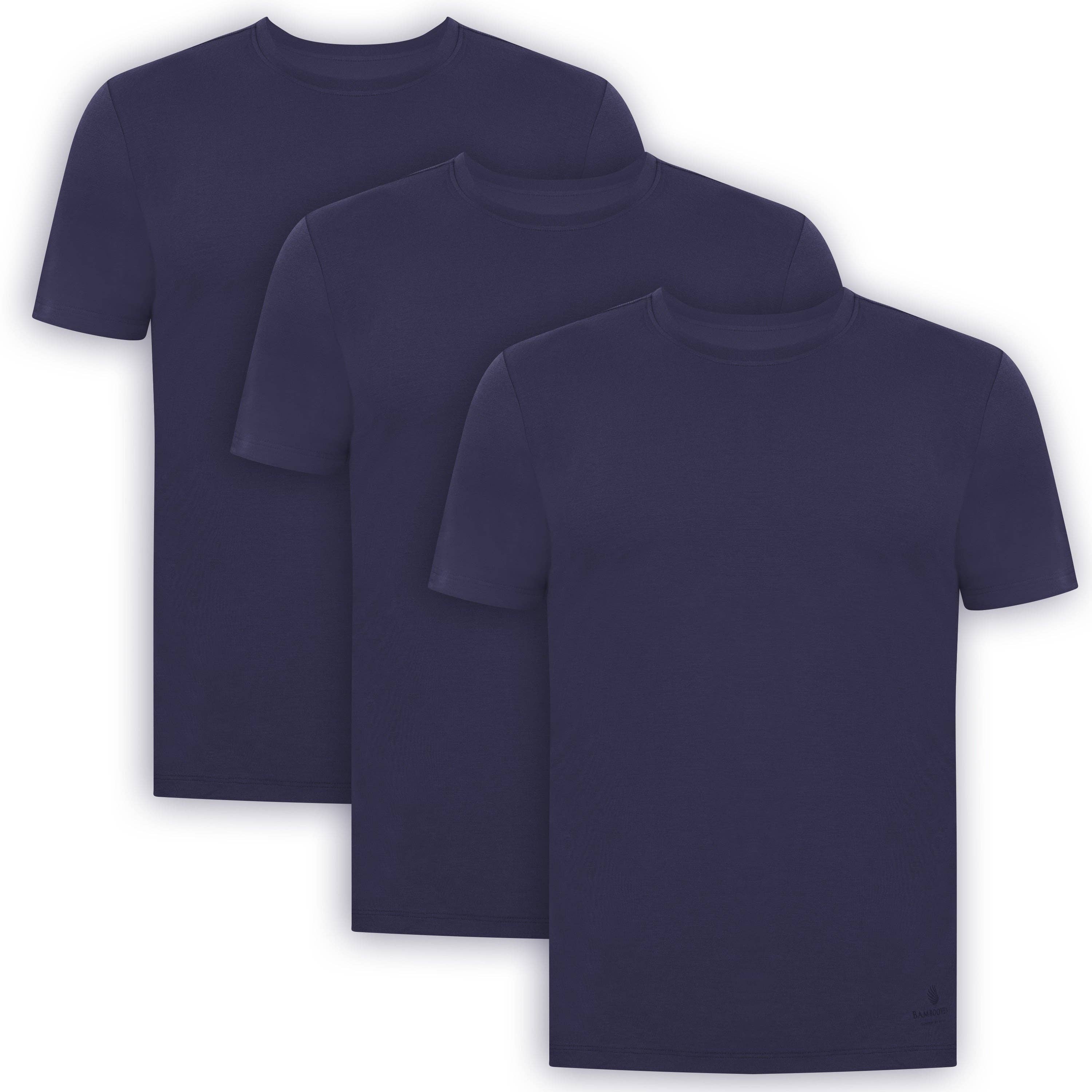 Bambooven - Vente T-shirt – homme - Lot de 3 sous-t-shirts pour hommes à col rond en bambou13