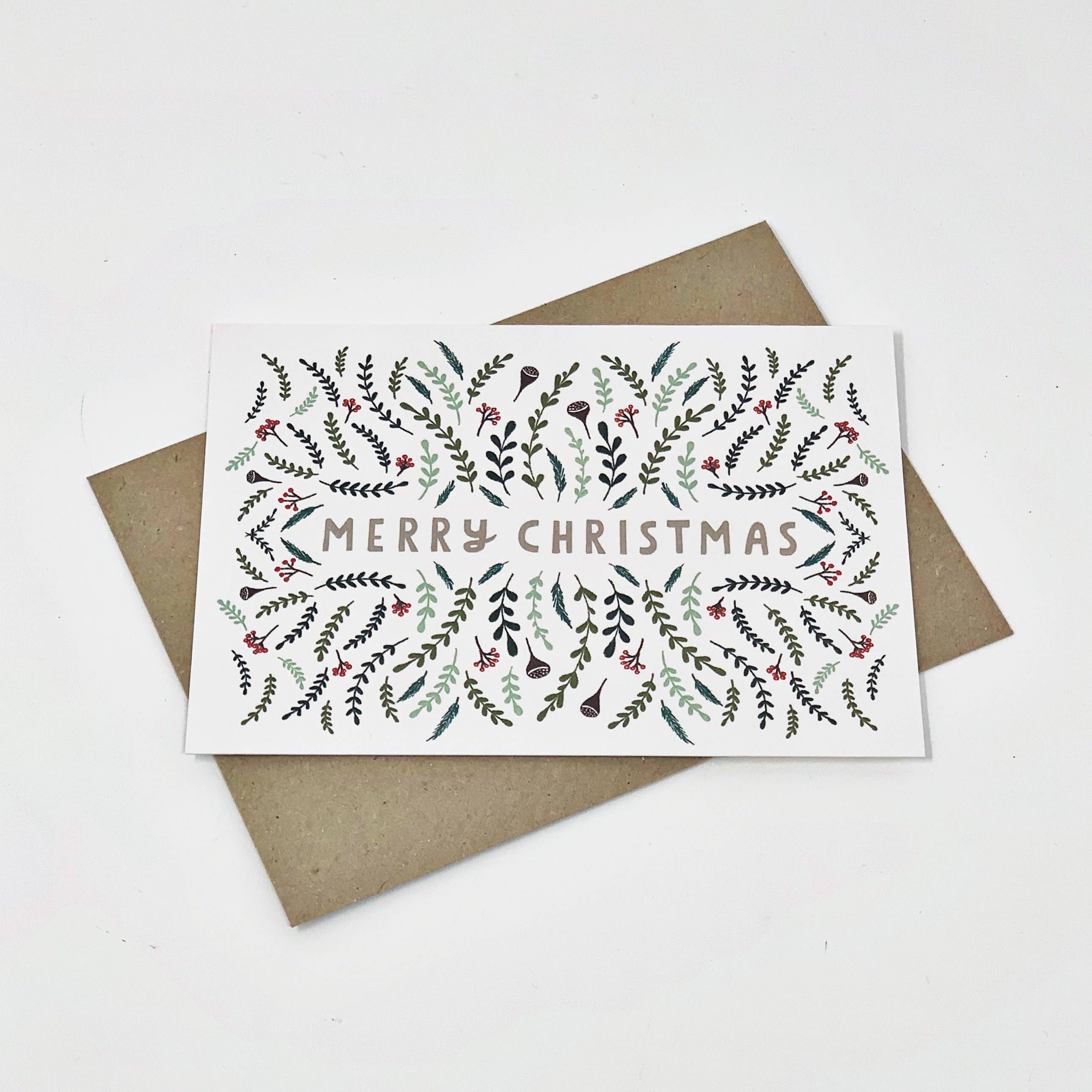 Lomond Paper Co - Wholesale Christmas Card - Christmas Pattern "Merry Christmas" Card4