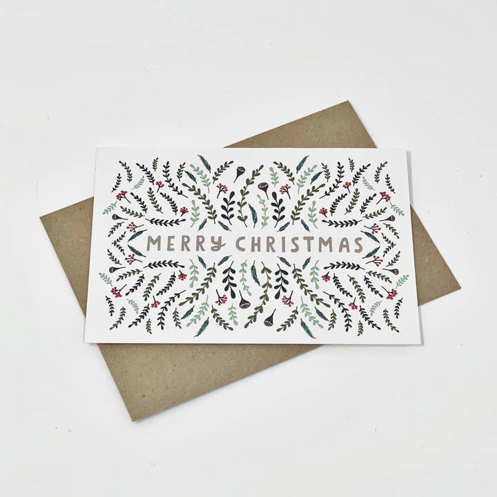 Lomond Paper Co - Wholesale Christmas Card - Christmas Pattern "Merry Christmas" Card4