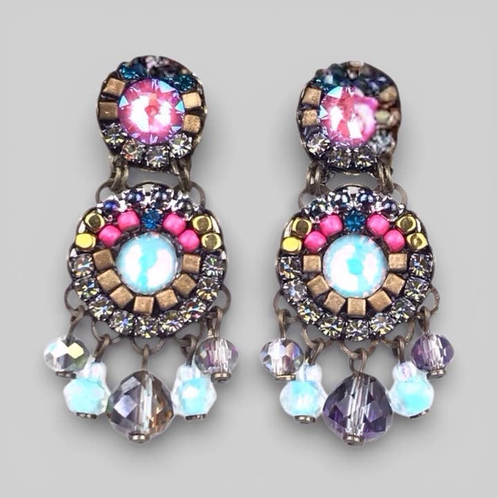 Brincos de cristais Ingi por atacado de melizijewelry