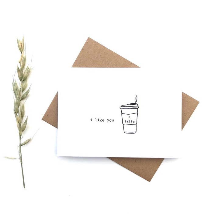 I Like You a Latte Card for wholesale by Soul Paper