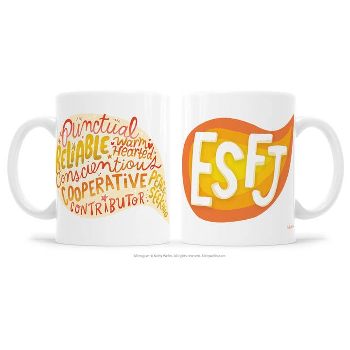 ESFJ Personality Type Mug for wholesale by Kathy Weller Art+Ideas