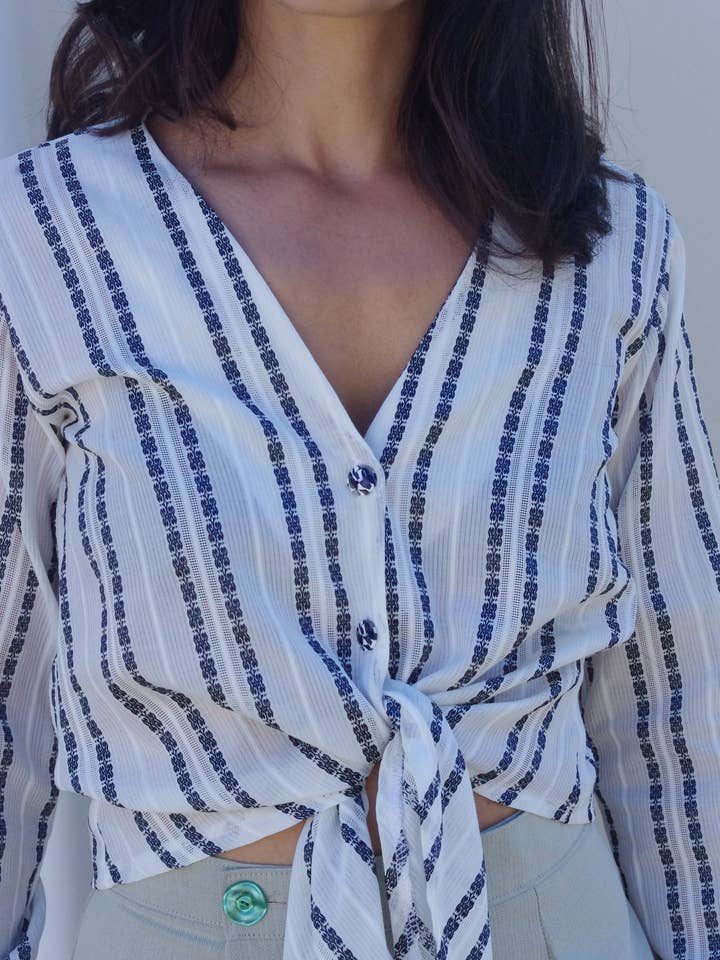 Paola shirt black and white for wholesale by mars loves her