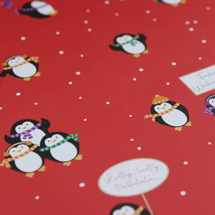 Kunst an Papier - Wholesale Flat Wrap - gift wrap paper Penguin Peter1