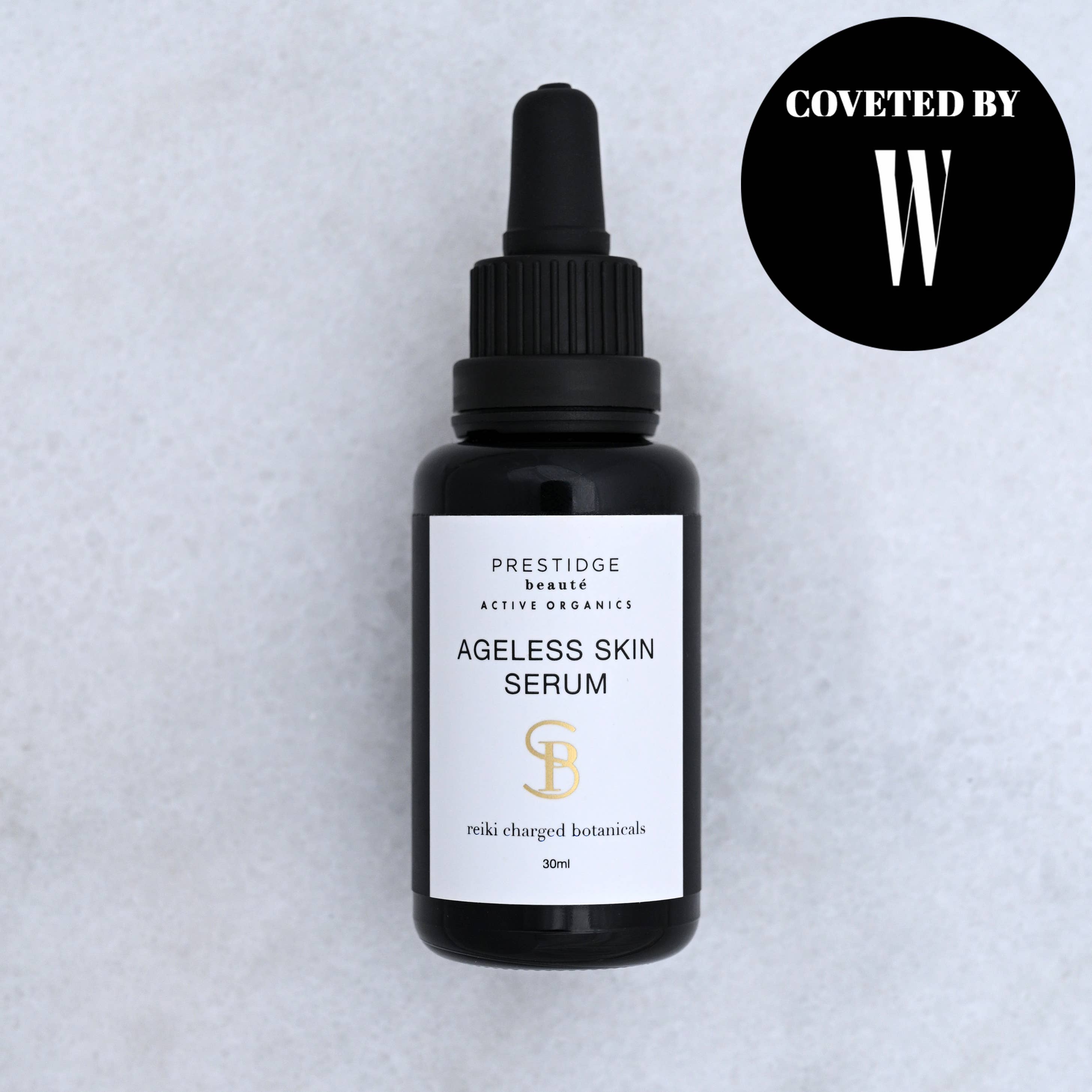 PRESTIDGE beauté Active Organics - Wholesale Facial Serum/Concentrate - Ageless Skin Serum (30ml) - Dropper1