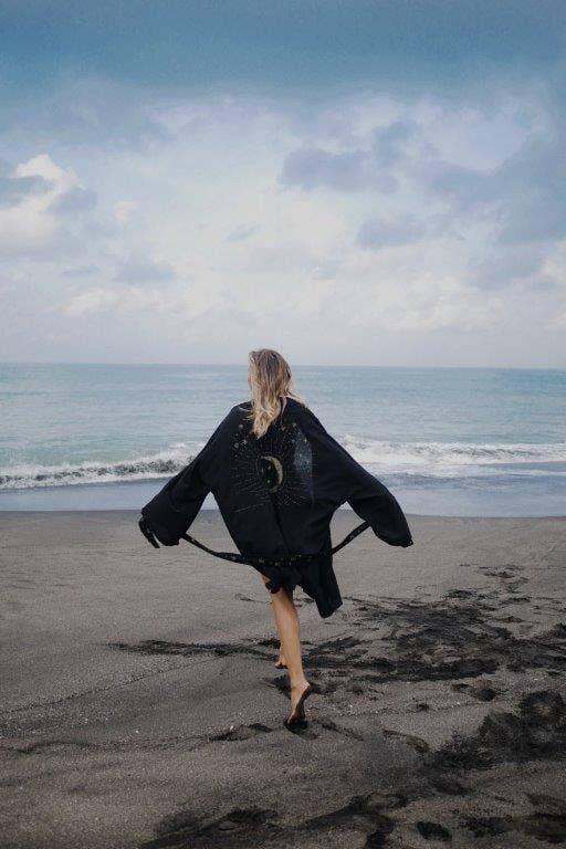 Isla Sol - Wholesale Kimono – Women's - Sunset Kimono - Sunset Dreams/Black7