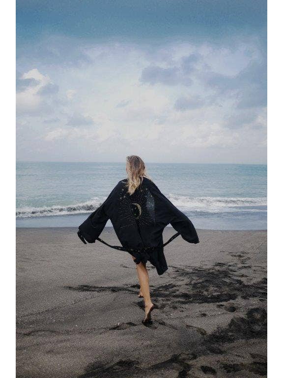 Isla Sol - Wholesale Kimono – Women's - Sunset Kimono - Sunset Dreams/Black7