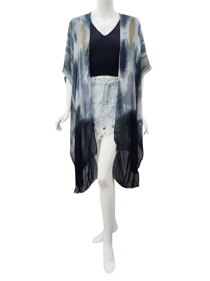 Raj Trading & Imports (USA) Inc. - Wholesale Kimono - Women's - Taya Airy Tie Dye Kimono