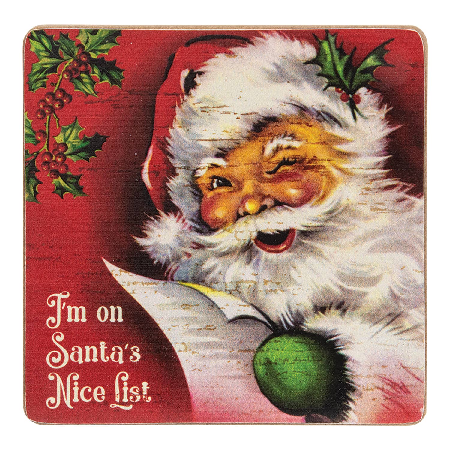 The Hearthside Collection - Wholesale Coasters - 5/Set - Vintage Santa Coasters & Holder3