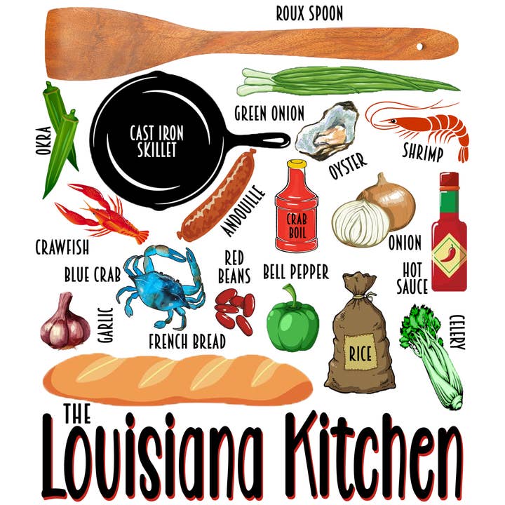 Torchon à vaisselle souvenir The Louisiana Kitchen pour la vente par Distinctive Design Wholesale