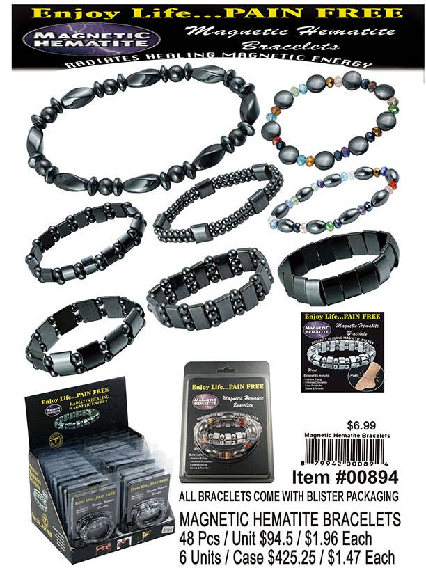 Magnetic Hematite Bracelets for wholesale by Puka Creations