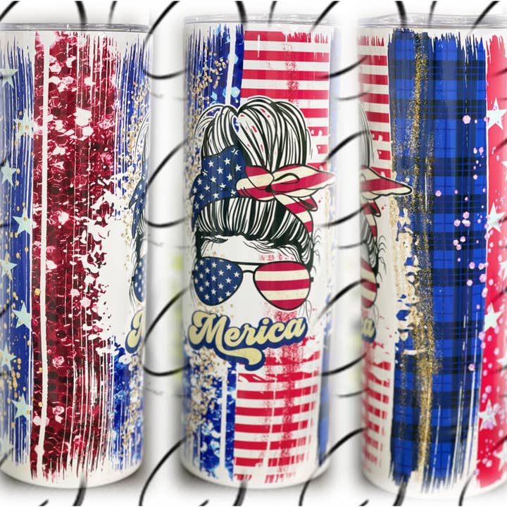 CMD Wholesale - Wholesale Insulated Mug/Tumbler - Merica 20oz Skinny Tumbler