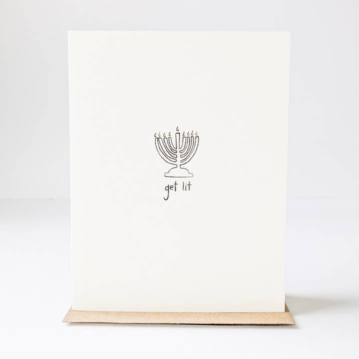 Get Lit Card for wholesale by under the stairs paper co.