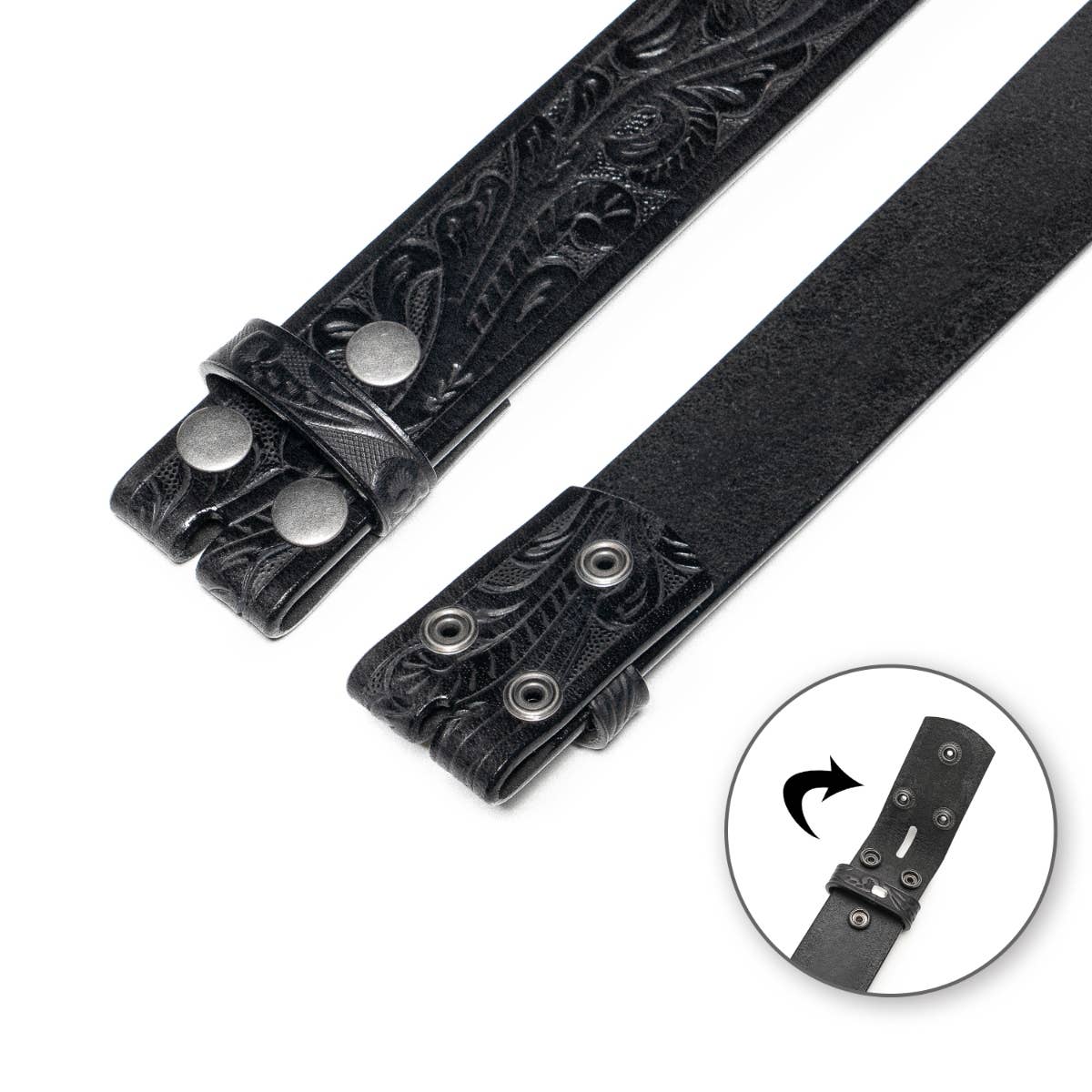 Fabio Valenti - Vendita all'ingrosso Cintura - Uomo - Cintura da uomo in vera pelle con cinturino a scatto senza fibbia14