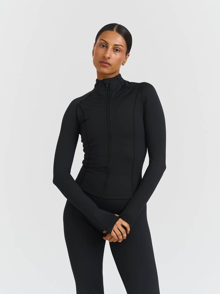 Sisterly Tribe - Wholesale Athletic Jacket - Women's - Softsculpt Zip Jacket - Black