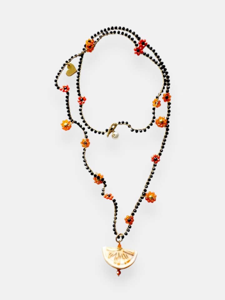 Collier orange Fetta pour la vente par Truhanas