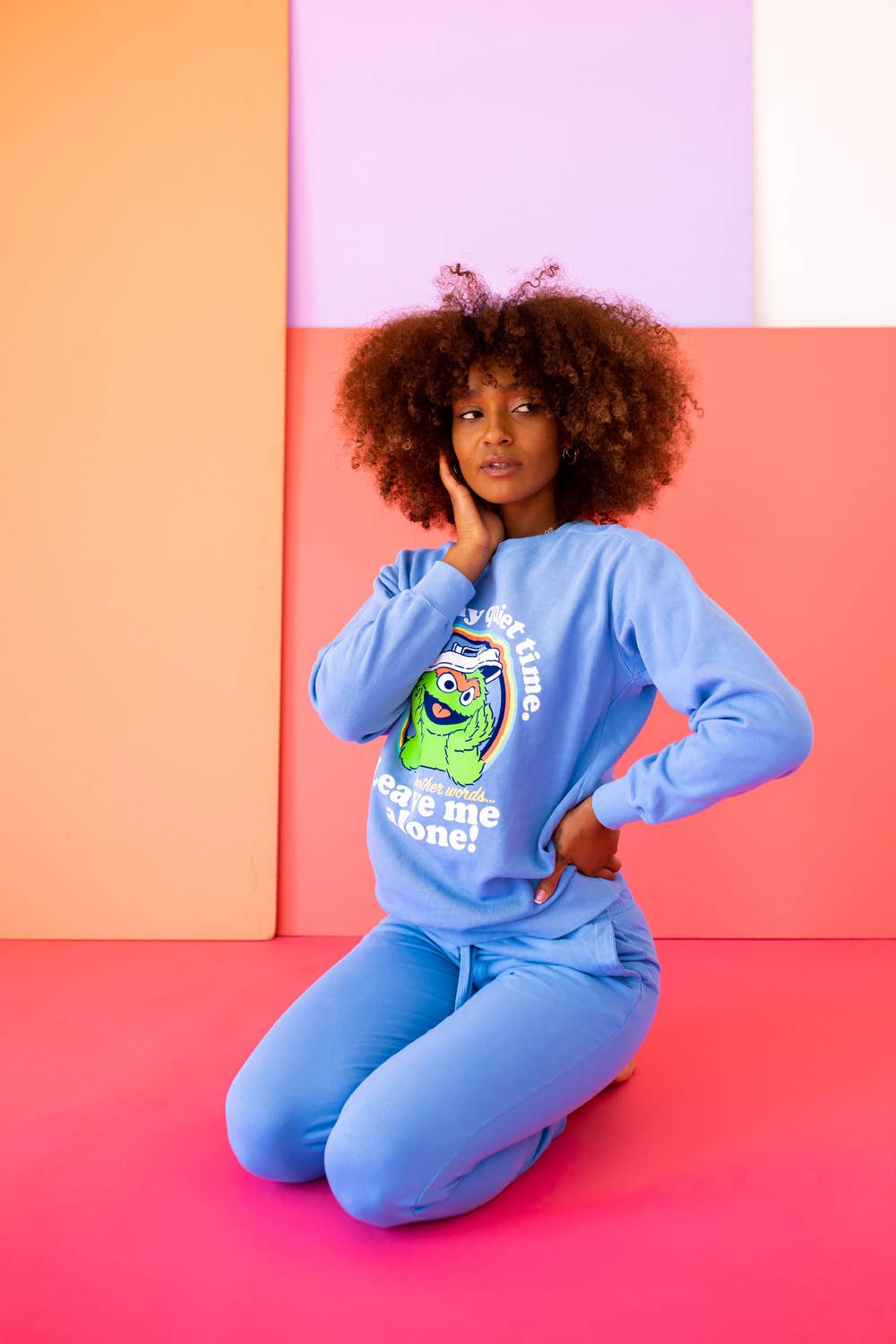 Blue Anti-Social Oscar The Grouch Sweatshirt for wholesale on Faire6
