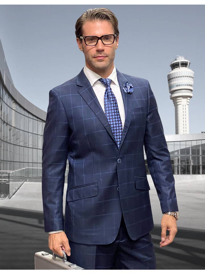 Statement Clothing - Wholesale Suit Set - Men's - Porto-11 Modern Fit 2 pc Italian Wool Suit Set8