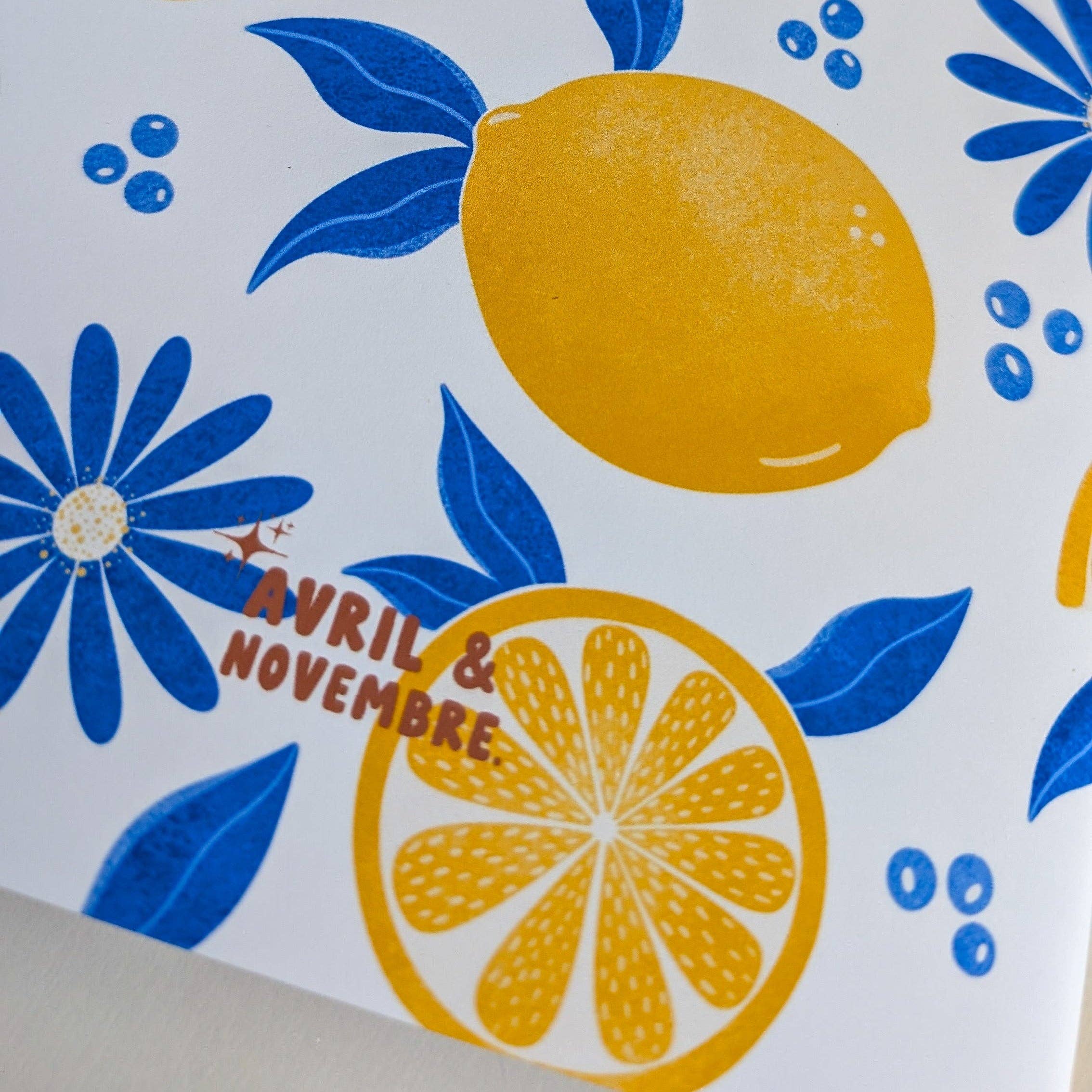 Avril & Novembre - Wholesale Notebook - A5 Notebook - Staple Binding - Lemons4
