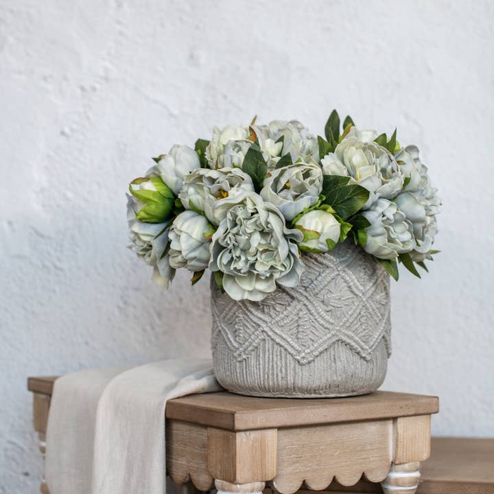 Ragon House - Wholesale Artificial Flowers - DUSTY BLUE PEONY BUNDLE