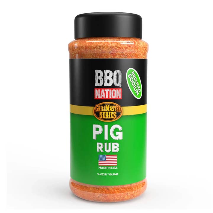 BBQ Nation Grillmaster Series Reduced Sodium Pig Rub for wholesale by BBQ NATION