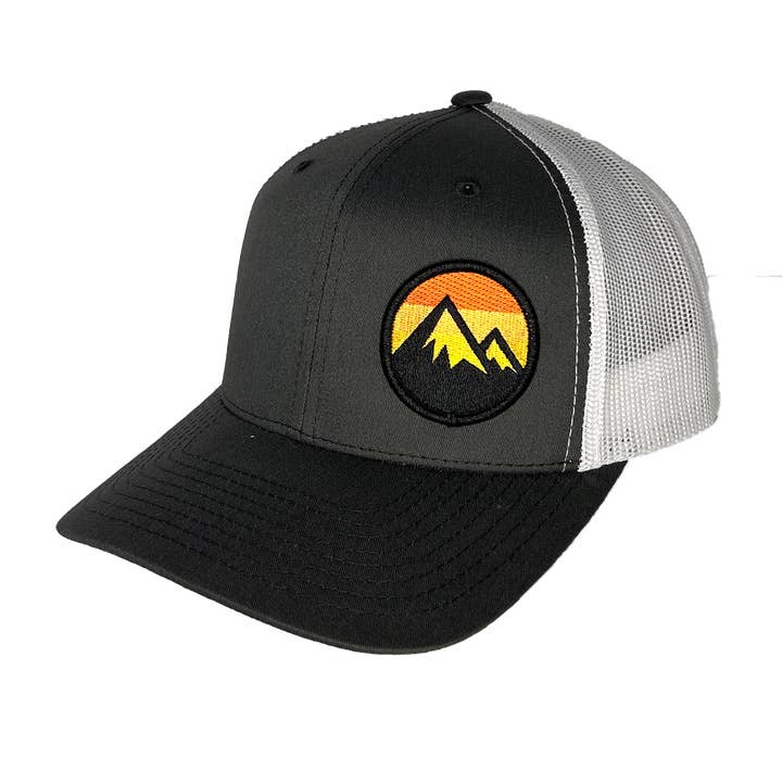 Circle Sunset Patch Trucker Hat for wholesale by Direction Apparel