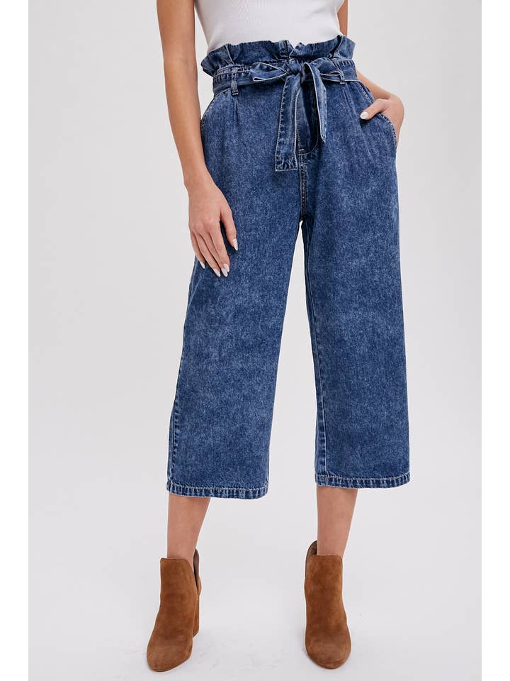 Bluivy – wholesale Pants – Women's – BELTED PAPERBAG CULOTTES1