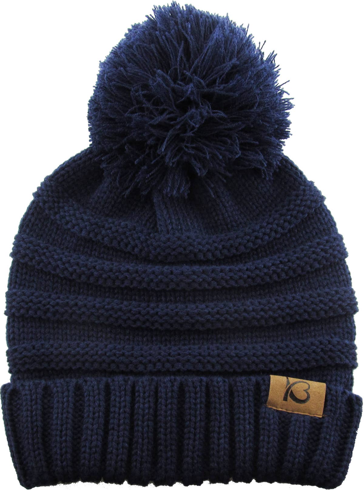 KBETHOS – Großhandel Beanie – Damen – Chunk Pom Pom Grobstrick-Mütze mit Zopfmuster und Rippenstrick44