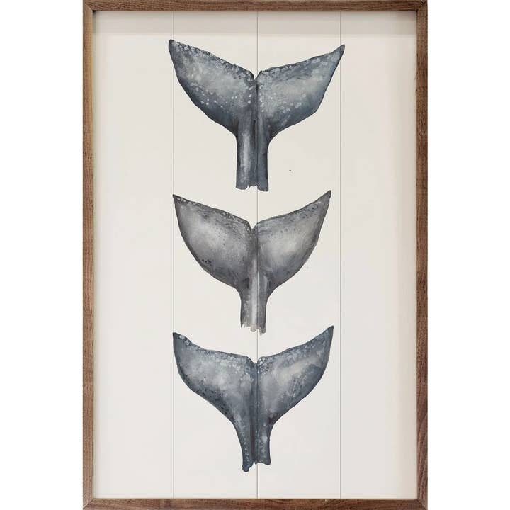 Whale Tail Trio Painting By Emily Wood for wholesale by Kendrick Home
