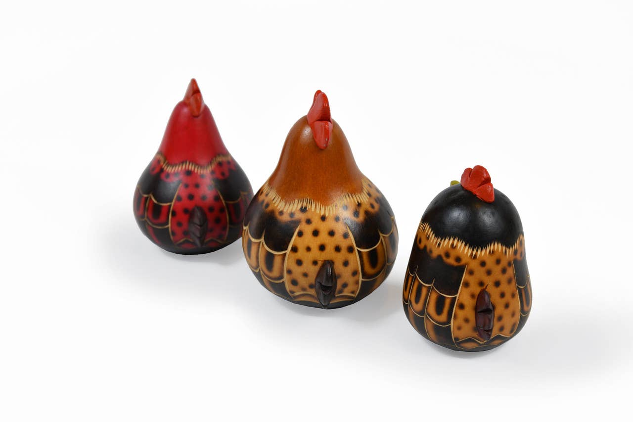 Sanyork Fair Trade - Wholesale Ornament - Gourd Sitting Rooster Chicken Christmas Ornament Art1