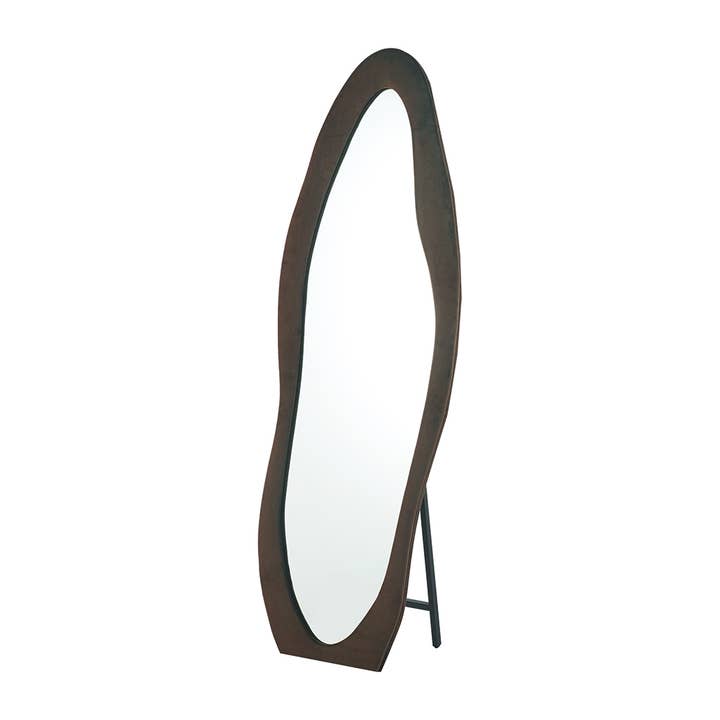 Opjet Paris - Wholesale Wall Mirror - Khaki brown Osmose velvet mirror L60 H160cm1