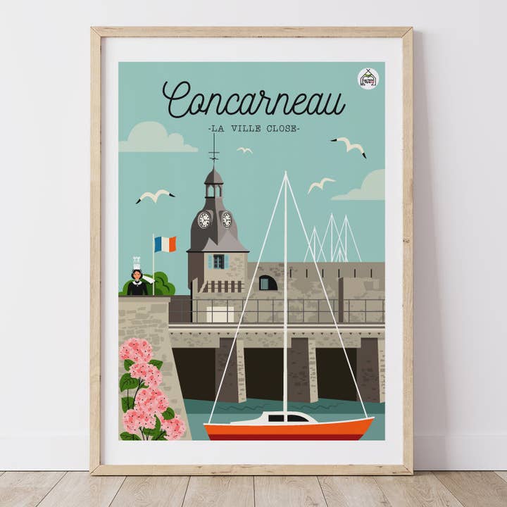 Poster CONCARNEAU - The Walled Town for wholesale by Les Petits Yéyés