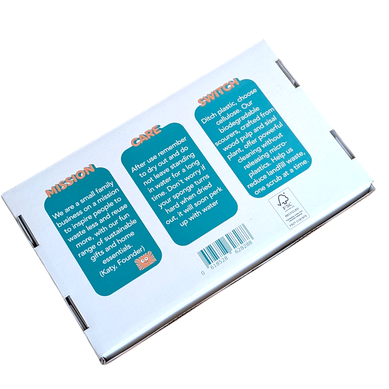 ecojiko – wholesale Cleaning sponge – Plastic Free Eco Friendly Sponge Scourers (4 pack)5