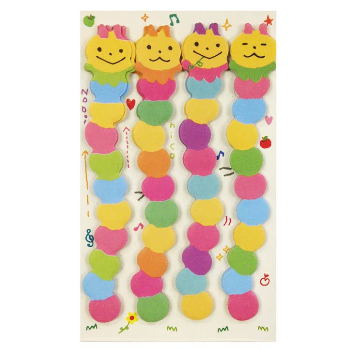 Wrapables Caterpillar Bookmark Flag Index Tab Sticky Notes for wholesale by Wrapables.com