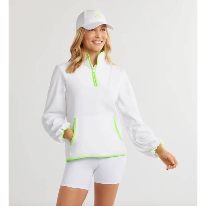 Skylark Pullover in Terry Fleece (White) for wholesale by Dudley Stephens