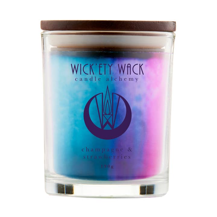 Champagne & Strawberries Candle for wholesale by Wickety Wack Candles
