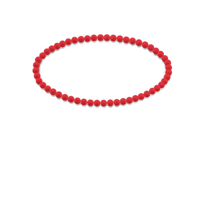 Braccialetto natalizio per yoga, in gomma di silicone, 3 mm, colore: Rosso per la vendita all'ingrosso da parte di Elements by 40Nine