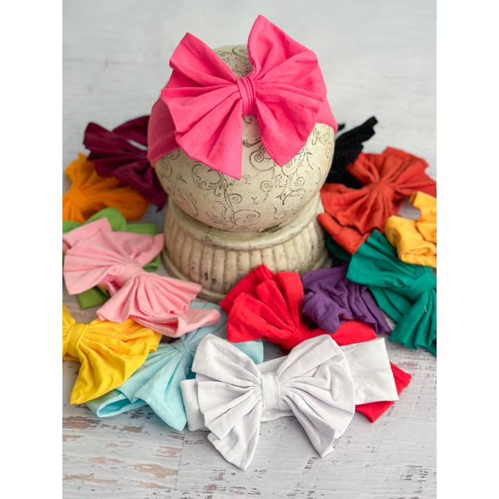 The Hair Bow Company - Wholesale Fashion Headband - Baby - Solid Fabric Bow Headband