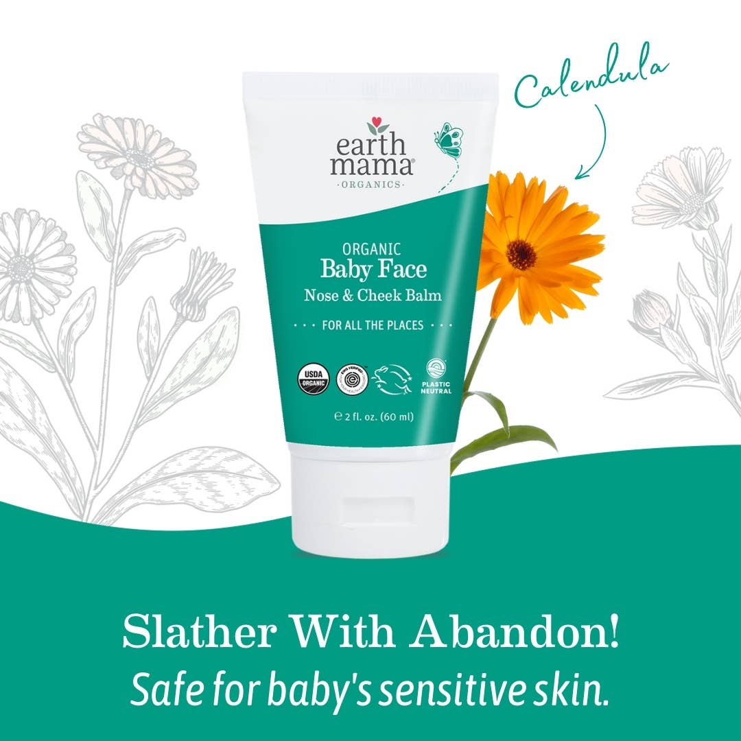 Earth Mama Organics - Wholesale Body Balm/Butter - Baby - Organic Baby Face Nose and Cheek Balm1