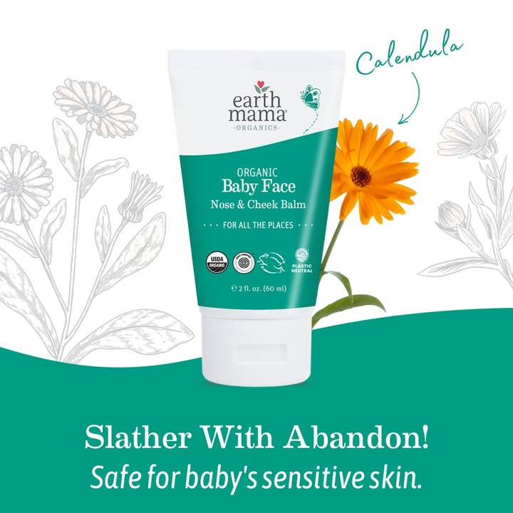 Earth Mama Organics - Wholesale Body Balm/Butter - Baby - Organic Baby Face Nose and Cheek Balm1
