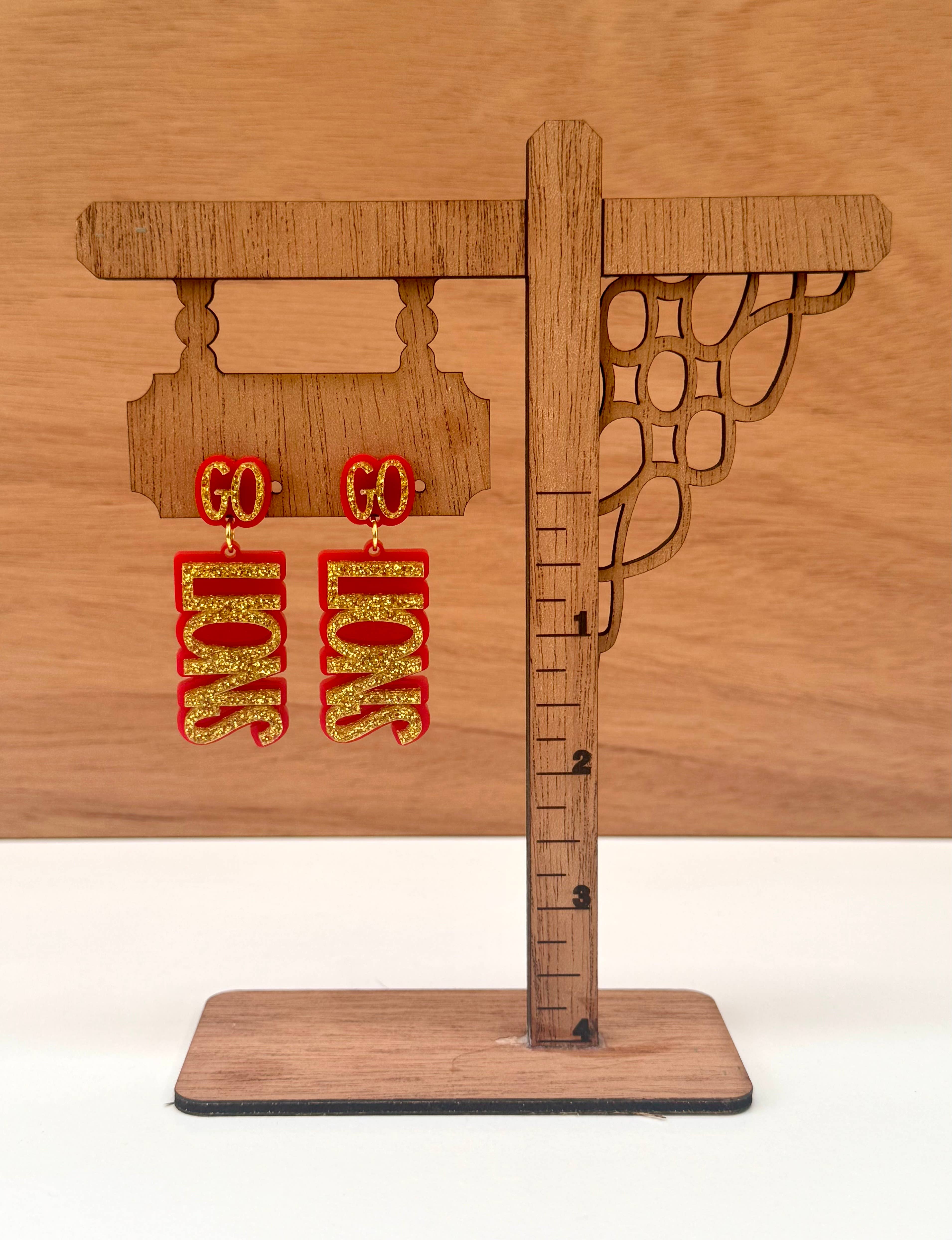 BMR Designs - Wholesale Dangle Earrings - Custom GO TEAM Word Earrings - School Spirit - Game Day 1