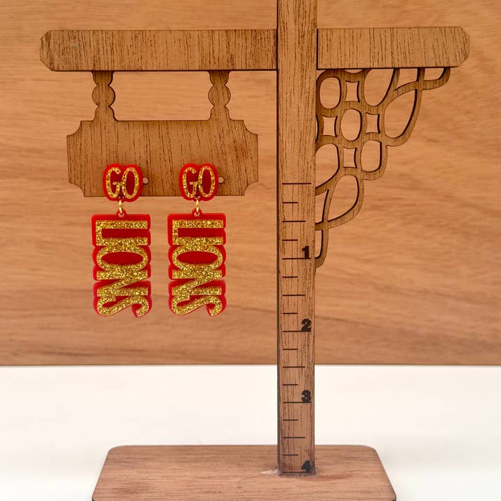 BMR Designs - Wholesale Dangle Earrings - Custom GO TEAM Word Earrings - School Spirit - Game Day 1