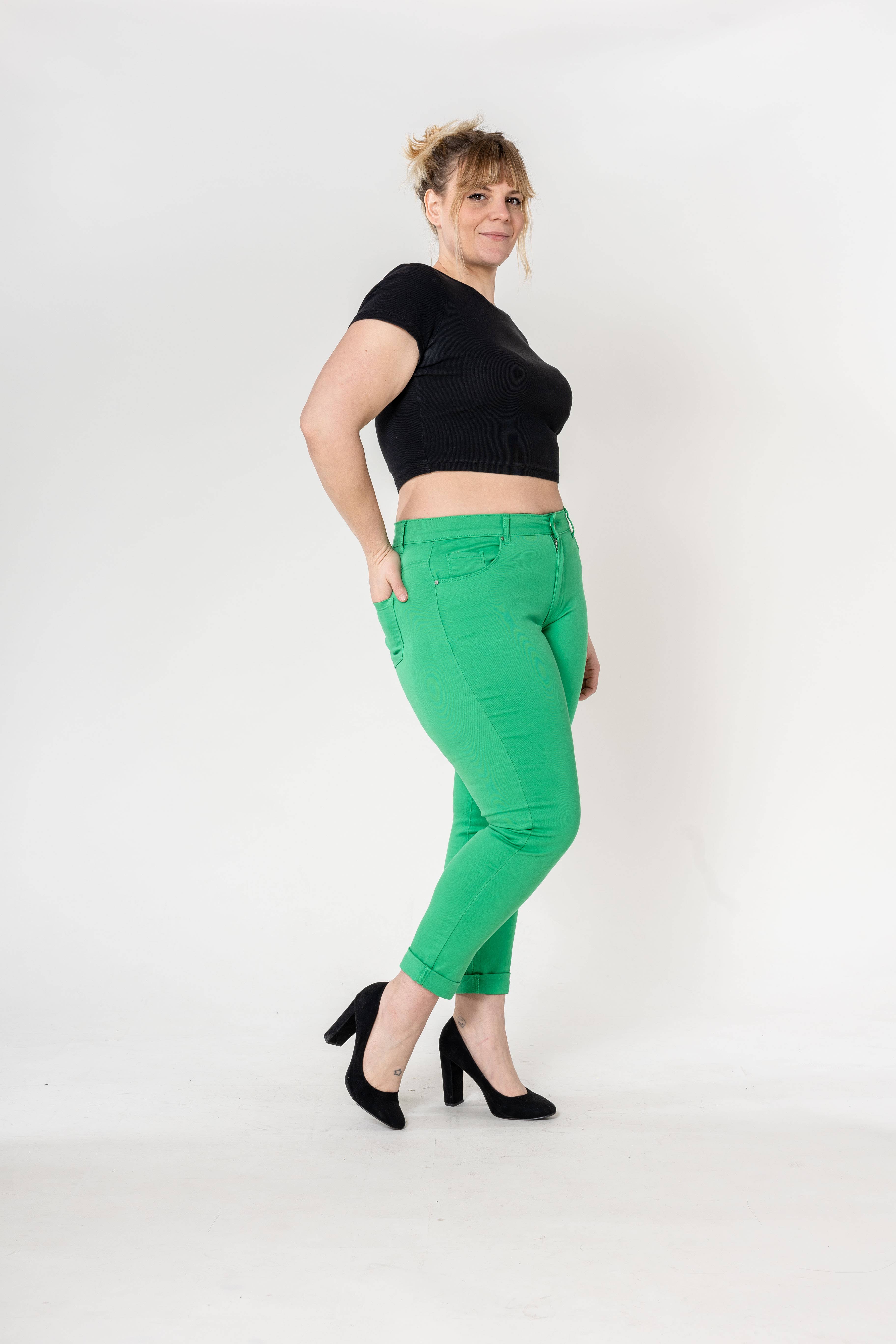 Nina Carter – Calças - Mulher por atacado – Tamanho Plus Curve Plus Tamanho Voltar ao Pescoço P19993