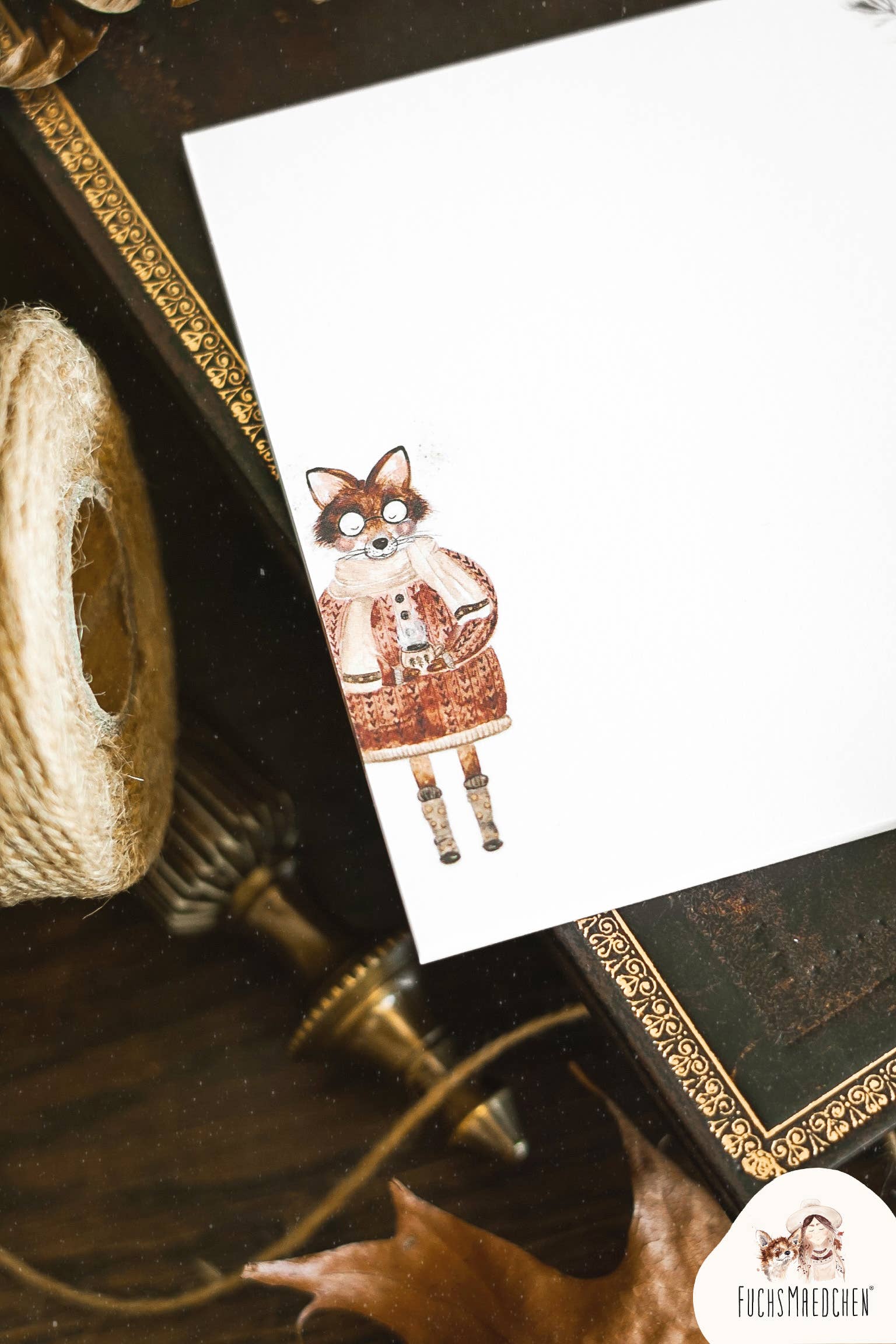 FuchsMaedchen - Wholesale Notepad - Coffee Fox Notepad1