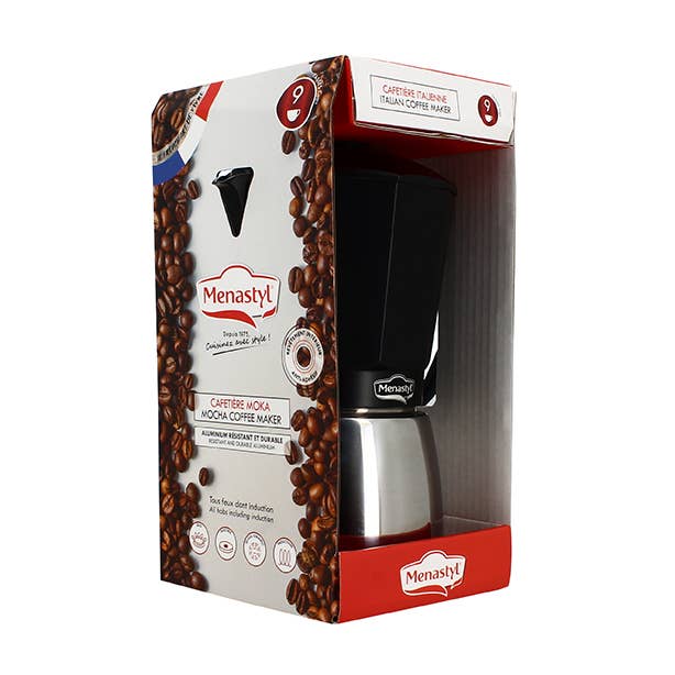 Menastyl - Wholesale Pour Over & Dripper - Moka coffee maker 9 cups aluminum induction 523ml2