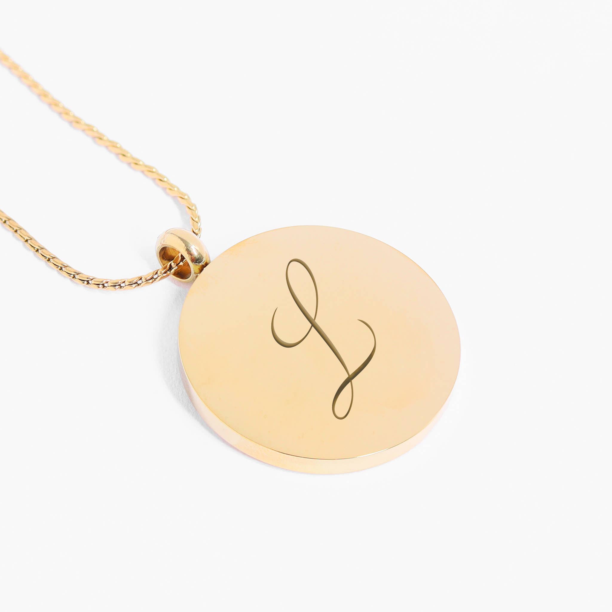 WJW - Wholesale Individual Charm/Pendant - 18K Gold PVD Blank Round Stainless Steel Charm Pendant2