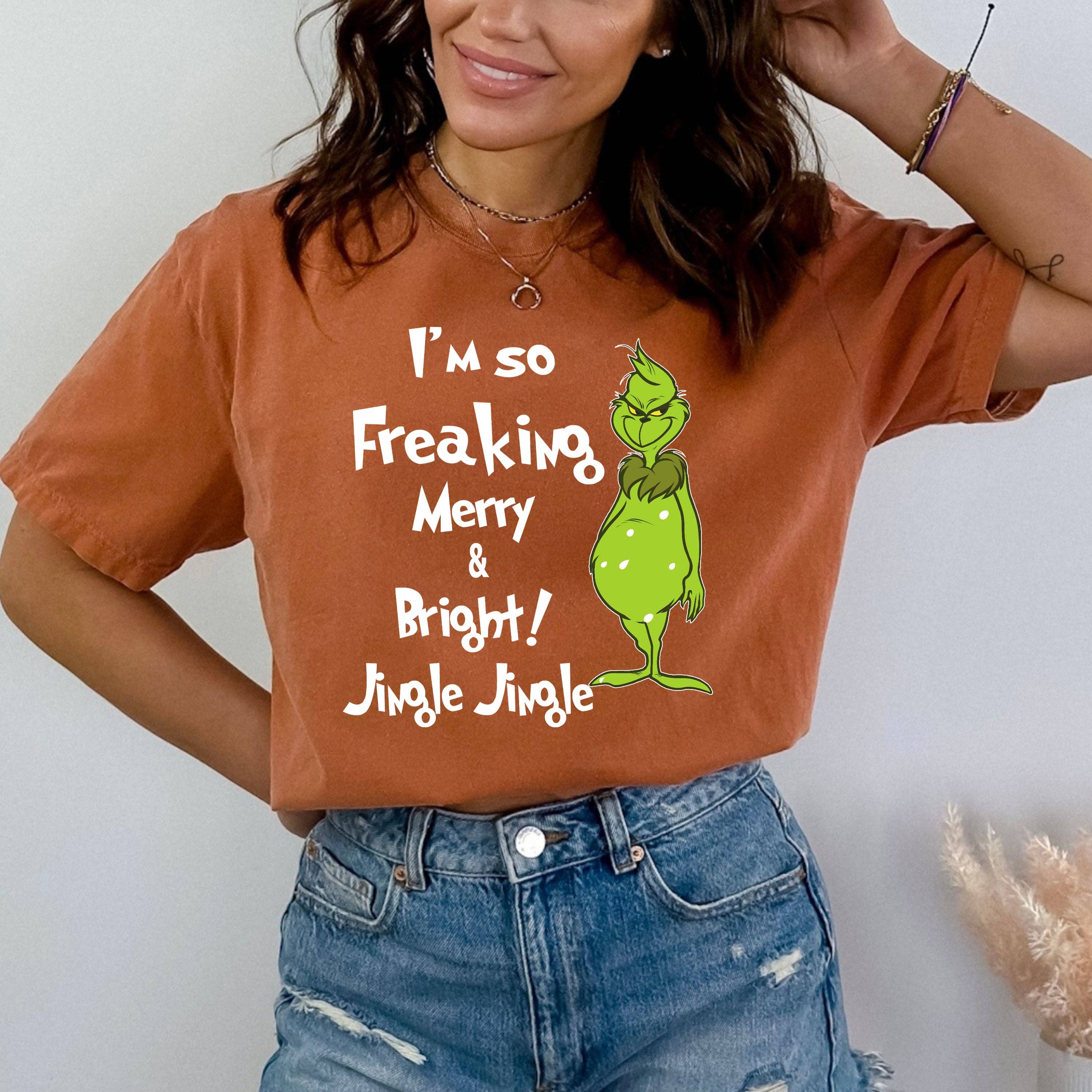 LA Shirt Company - Wholesale T-Shirt (Graphic) - Women's - I'm So Freaking Merry And Bright - Bella canvas3