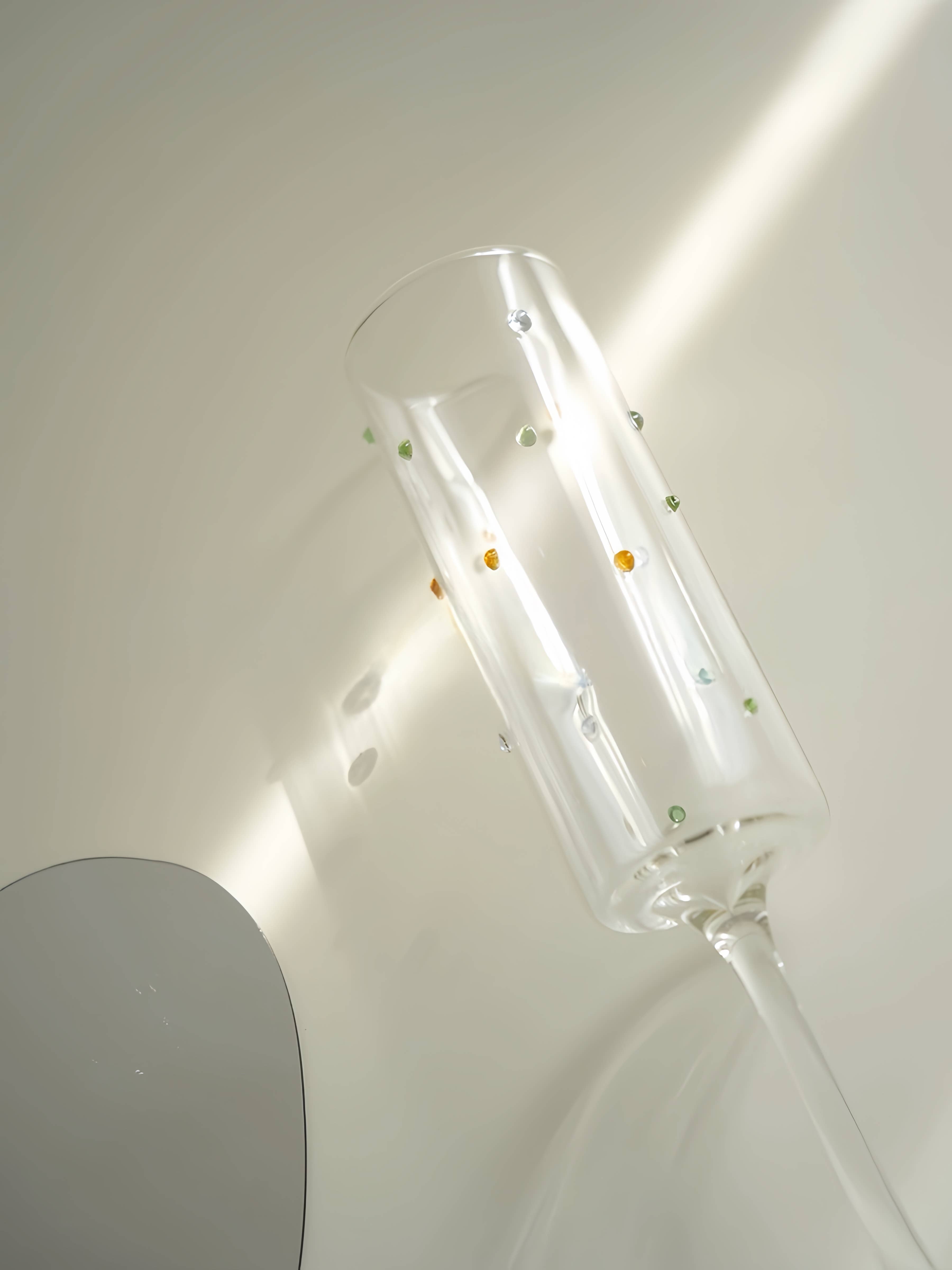 INSPECIAL HOME - Wholesale Champagne Flute - Mouth-blown Rainbow Sprinkles Champagne Flute, Wine Glasses4